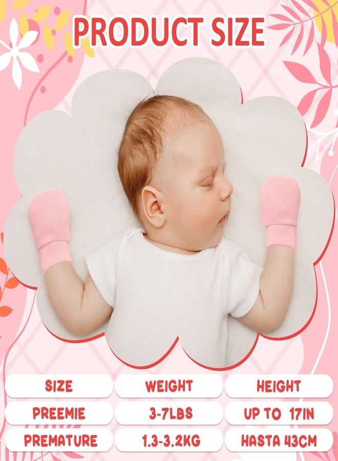 Twistover 18 Pairs Baby Preemie Mittens Newborn Mittens No Scratch Cotton Premature Gloves for Nicu Boys Girls Gifts(Bright Color) - Image 2
