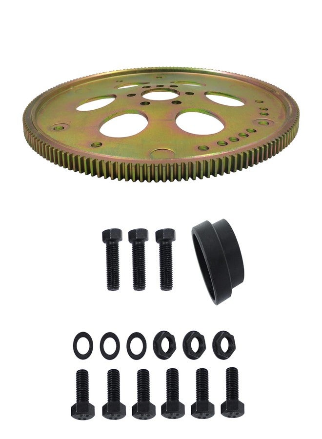 طقم محول ناقل الحركة YHB Flexplate شديد التحمل من الجيل الثالث لمحركات جنرال موتورز LS1 وLS2 وLS6 سعة 5.3/6.0 لتر إلى ناقل الحركة TH350/700R4/4L60 من عام 1997 حتى الآن - طقم محول Flexplate مع مسامير - Image 3