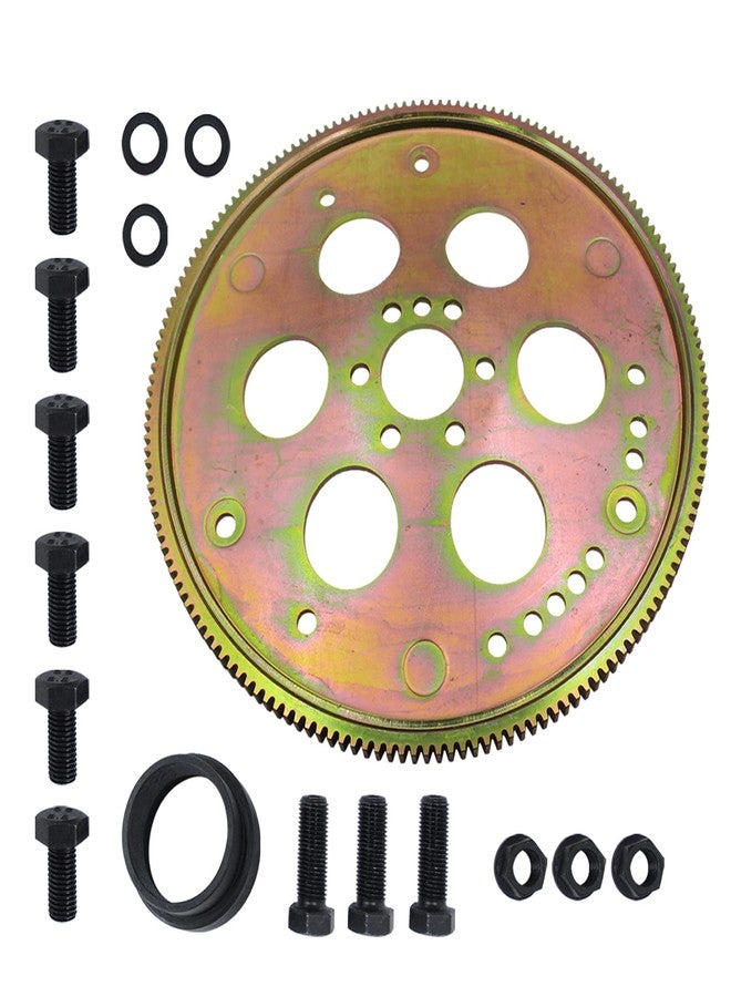 طقم محول ناقل الحركة YHB Flexplate شديد التحمل من الجيل الثالث لمحركات جنرال موتورز LS1 وLS2 وLS6 سعة 5.3/6.0 لتر إلى ناقل الحركة TH350/700R4/4L60 من عام 1997 حتى الآن - طقم محول Flexplate مع مسامير - Image 2