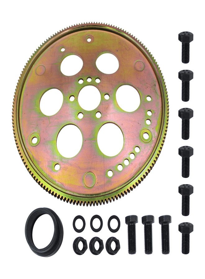 طقم محول ناقل الحركة YHB Flexplate شديد التحمل من الجيل الثالث لمحركات جنرال موتورز LS1 وLS2 وLS6 سعة 5.3/6.0 لتر إلى ناقل الحركة TH350/700R4/4L60 من عام 1997 حتى الآن - طقم محول Flexplate مع مسامير - Image 1