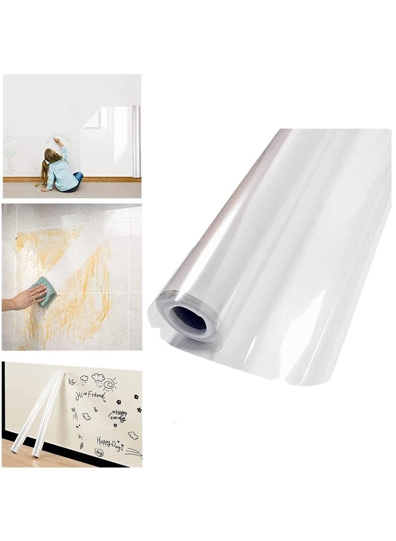 SYOSI Electrostatic Absorption Wall Protective Film, Waterproof Wall Protection Film, Wall Electro Static Protective Film, Proof Waterproof Sticker Furniture Protective Film Sticker - Image 1