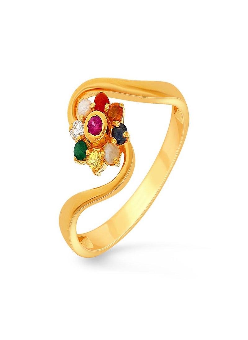 Malabar Gold and Diamonds 22 Carat 916 Purity Precia Gemstone Ring PTRDNVR358RN1 for Women  - Image 1