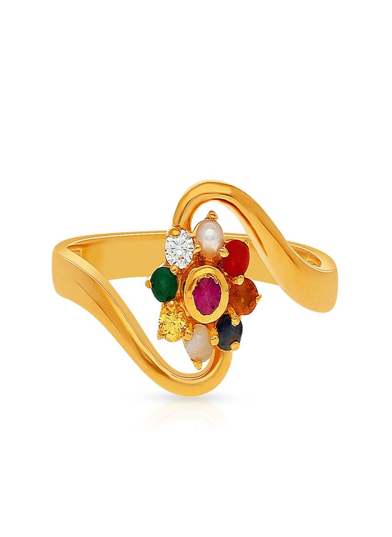 Malabar Gold and Diamonds 22 Carat 916 Purity Precia Gemstone Ring PTRDNVR358RN1 for Women  - Image 2