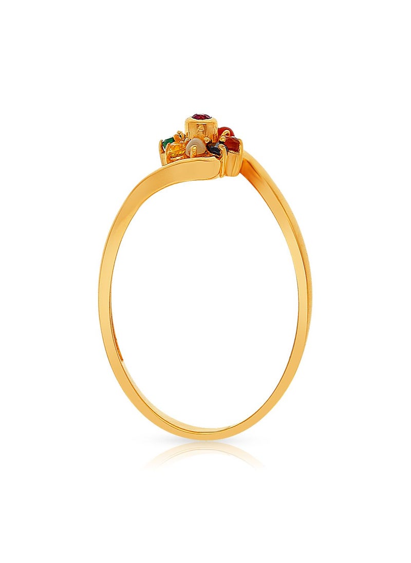 Malabar Gold and Diamonds 22 Carat 916 Purity Precia Gemstone Ring PTRDNVR358RN1 for Women  - Image 3