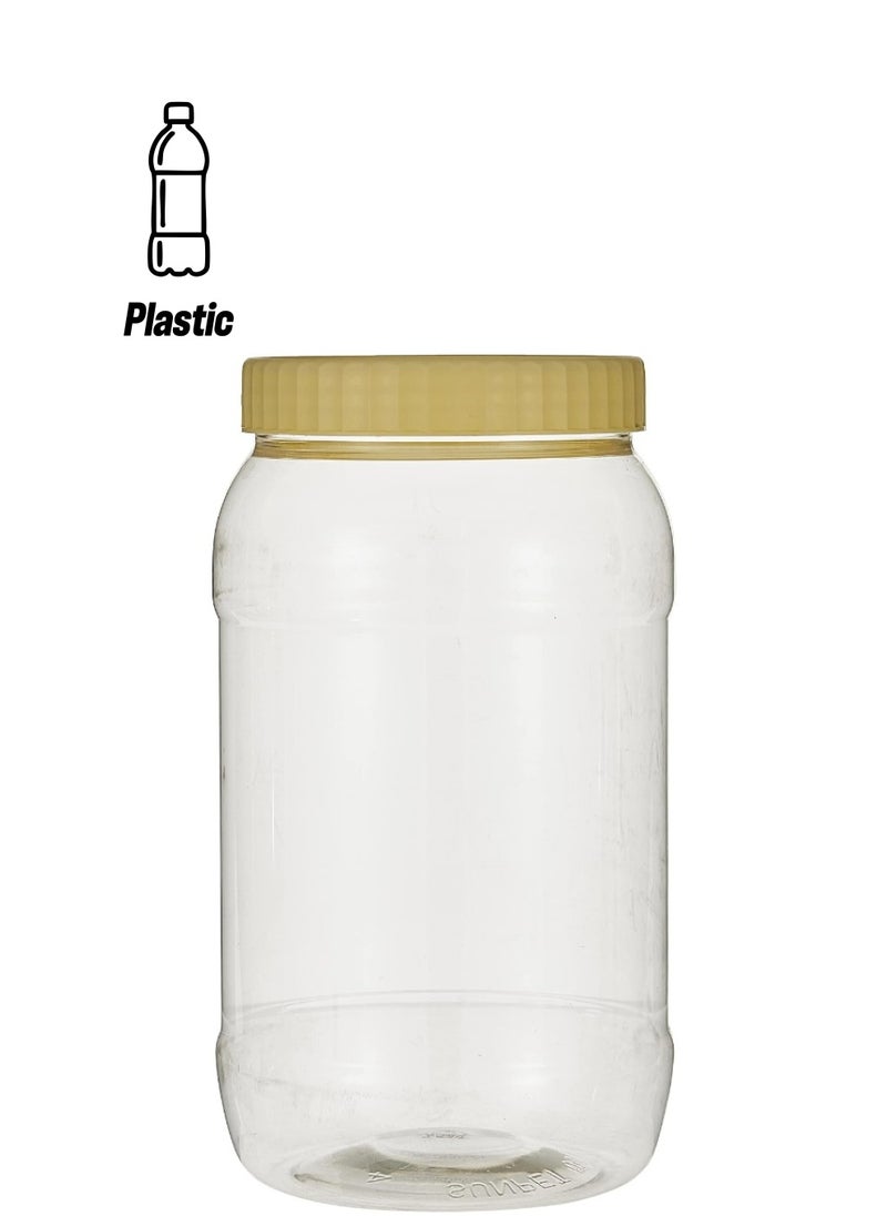 Sunpet Alsaqer Round SpiceJar/Pet Jar/Plastic Round Food Storage Jar 2000 ml Capacity  - Image 1