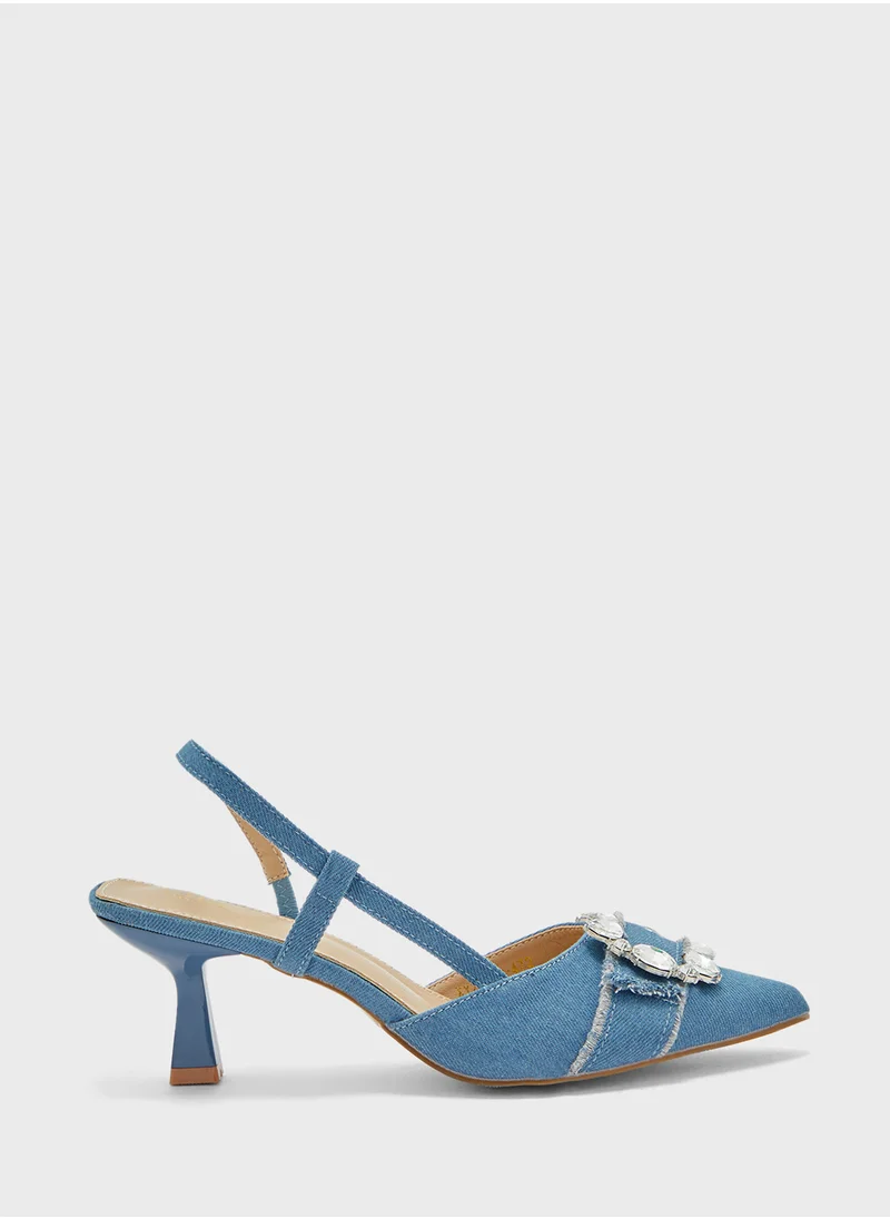 ايلا Embellish Buckle Sling Back Pump