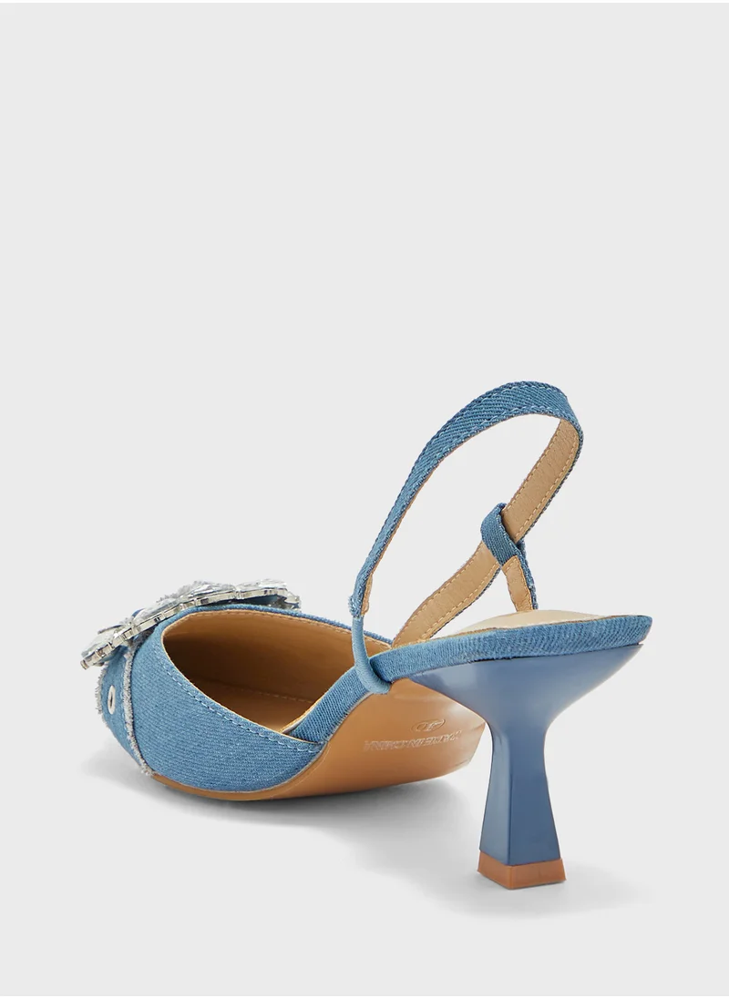 ELLA Embellish Buckle Sling Back Pump