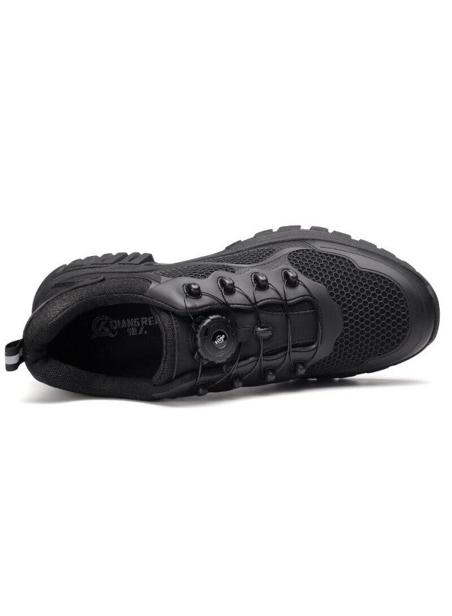 Strongman Qiangren 3515 Outdoor Casual Shoes For Men, New Generation Slip-on Shoes With Quick-release Buckle, Sports Running Shoes, Daily Hiking And Mountain Training Shoes For Men, Jd017, Black, Size 38 - Image 5
