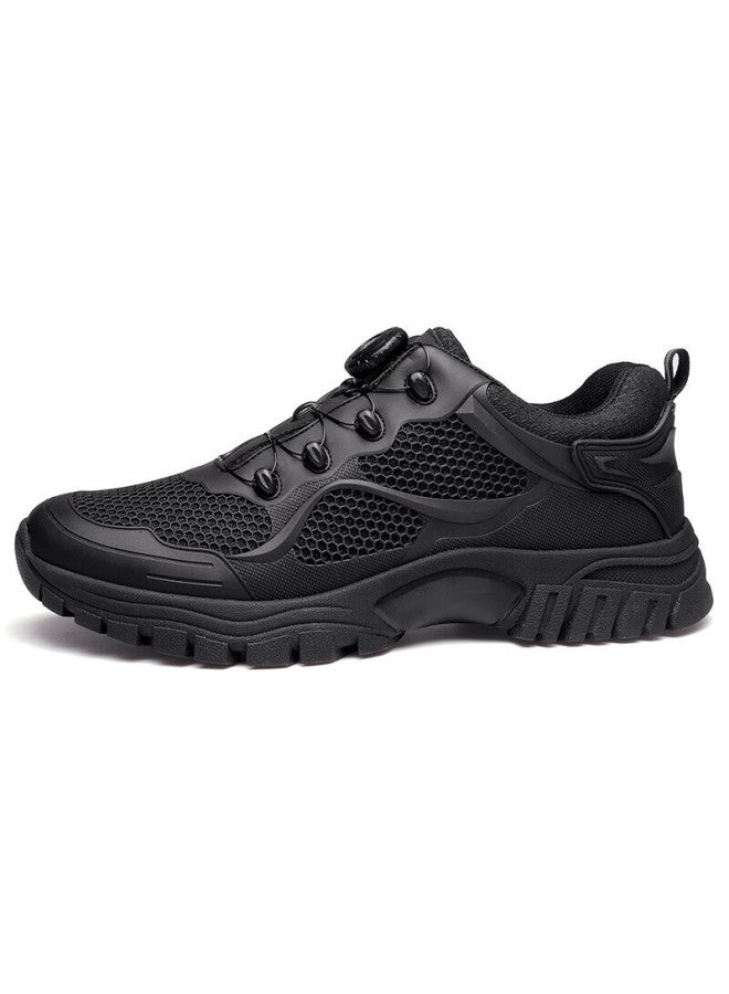 Strongman Qiangren 3515 Outdoor Casual Shoes For Men, New Generation Slip-on Shoes With Quick-release Buckle, Sports Running Shoes, Daily Hiking And Mountain Training Shoes For Men, Jd017, Black, Size 38 - Image 3