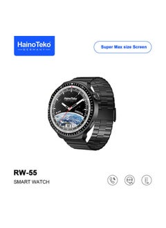 Haino Teko Haino Teko RW 55 Smart Watch With Super Max Curved AMOLED Display 3 Pair Straps and Charging Cable For Men Black  - Image 1
