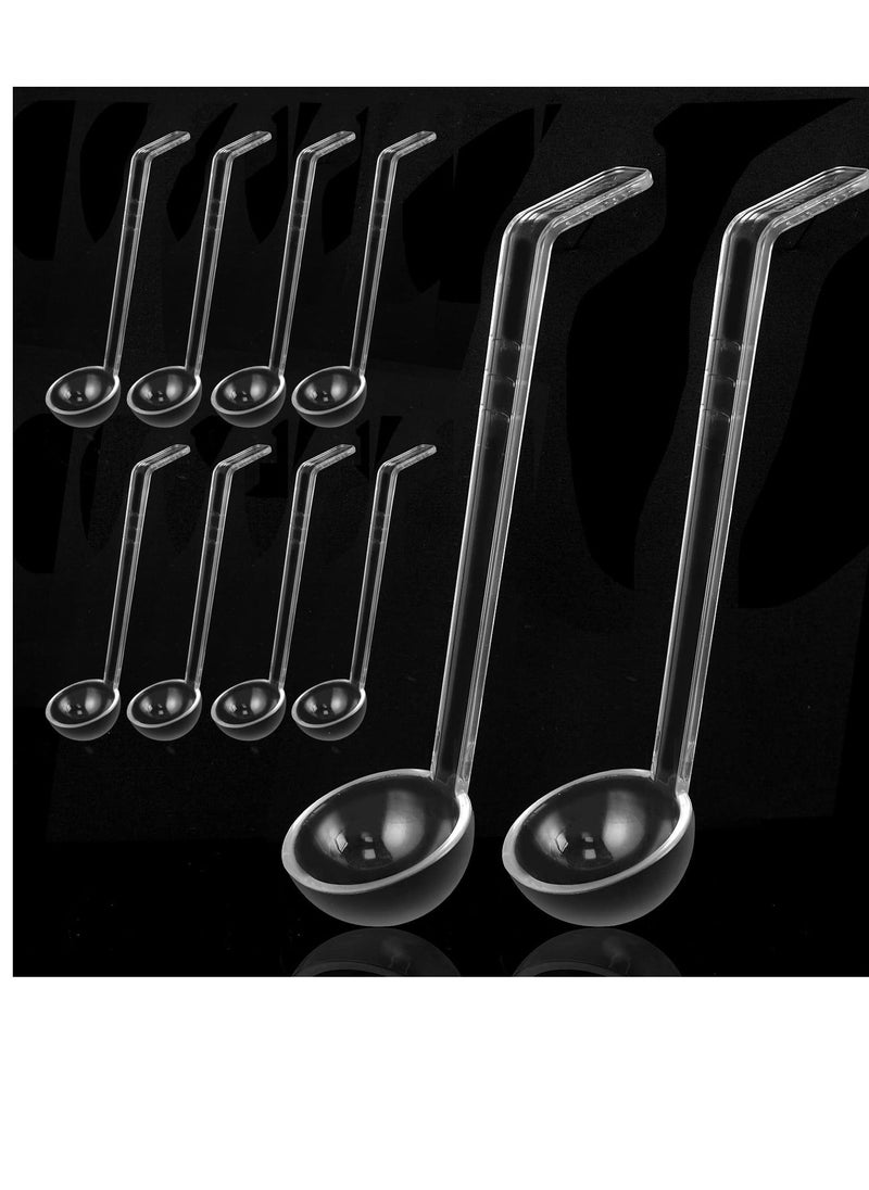 Excefore - Clear Small Ladles, Mini Ladle for Sauce, Long Handle Punch Acrylic Ladles, Plastic Dressing and Sauces Ladles for Serving Soup Punch Bowl Cocktail Juices Fruit Parties(10PCS, 21CM) - Image 1