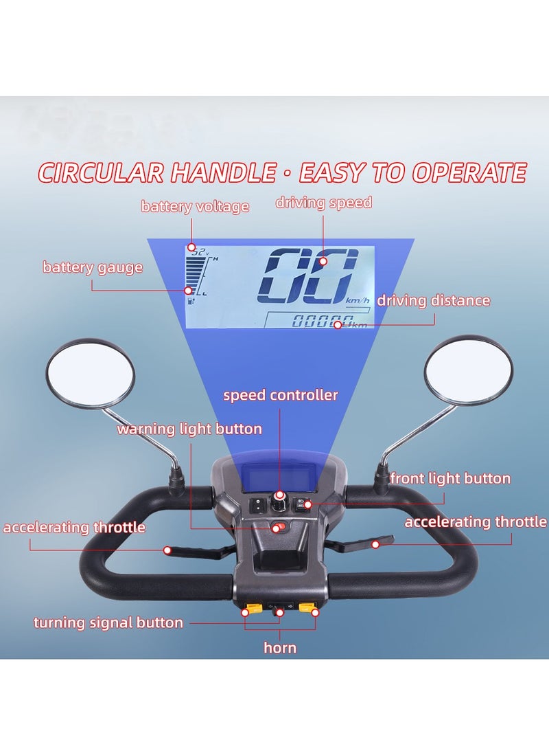 Cool Baby - Heavy Duty 4-Wheels Mobility Scooter, 418 lb Capacity Large Wheelchair for Seniors, Adults, Magnetic Brake, No Assemble Required - Image 1