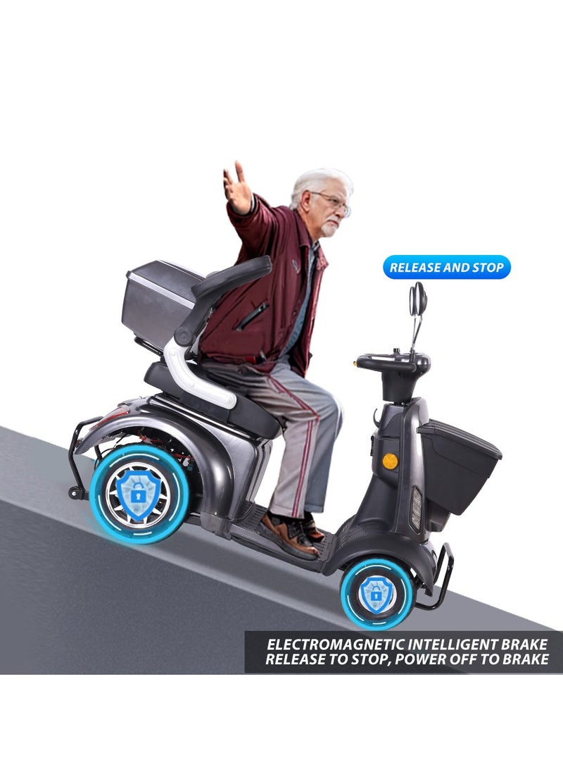 Cool Baby - Heavy Duty 4-Wheels Mobility Scooter, 418 lb Capacity Large Wheelchair for Seniors, Adults, Magnetic Brake, No Assemble Required - Image 1