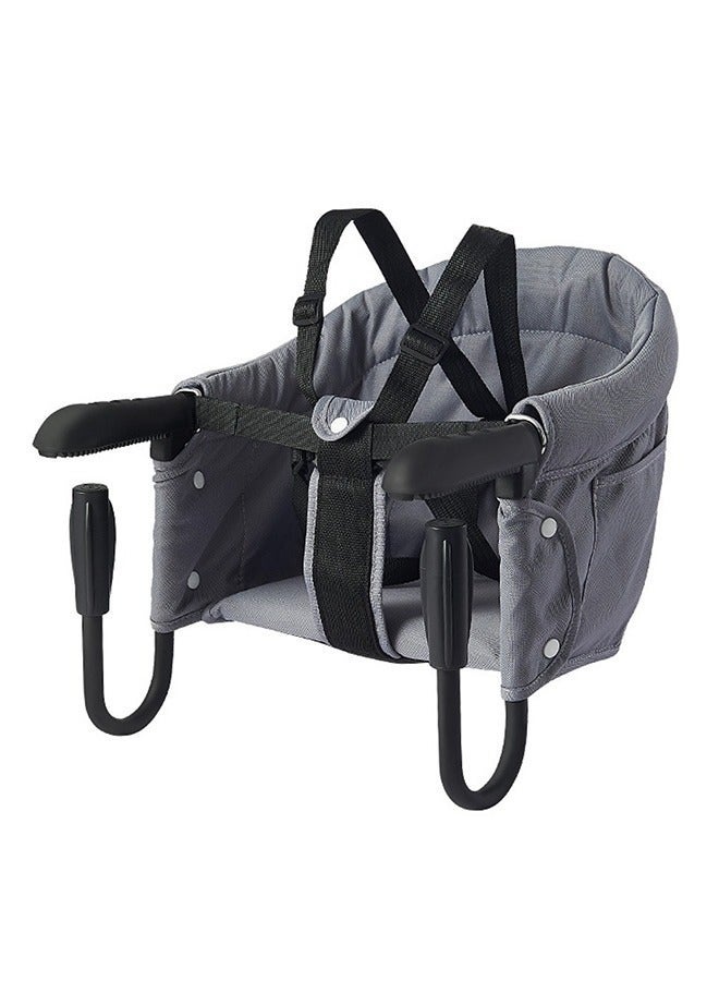 Bukela Hook On High Chair,  Portable Baby High Chair Travel Eating Multifunctional Foldable Baby Dining Chair with The Hook,Fast Table Chair, 3-Point Safety Harness, Removable Seat for Home and Travel（Grey） - Image 2