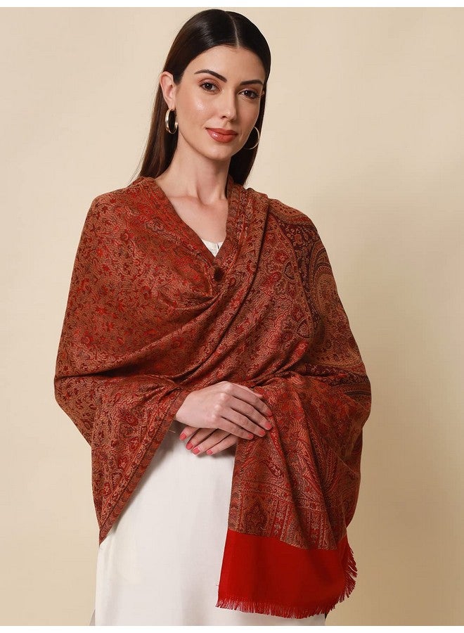 Pashmoda His and Her Gift Set of Jamawar Shawls With Wooden Gift Box - Image 5