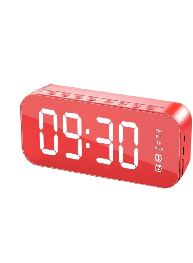 Bluetooth Speaker Clock, 3-in-1 Digital Display with FM Radio, Dual Alarm - Image 1