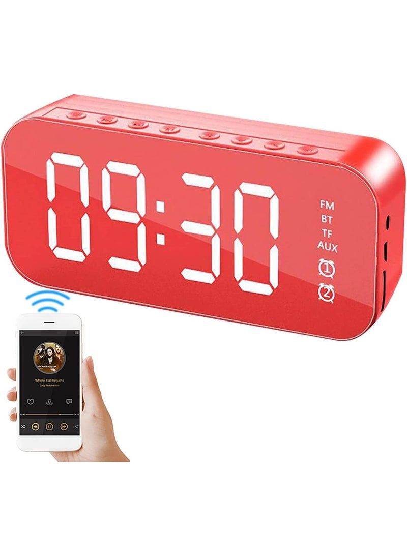 Bluetooth Speaker Clock, 3-in-1 Digital Display with FM Radio, Dual Alarm - Image 5