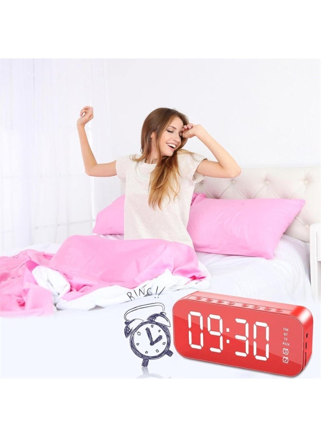 Bluetooth Speaker Clock, 3-in-1 Digital Display with FM Radio, Dual Alarm - Image 3