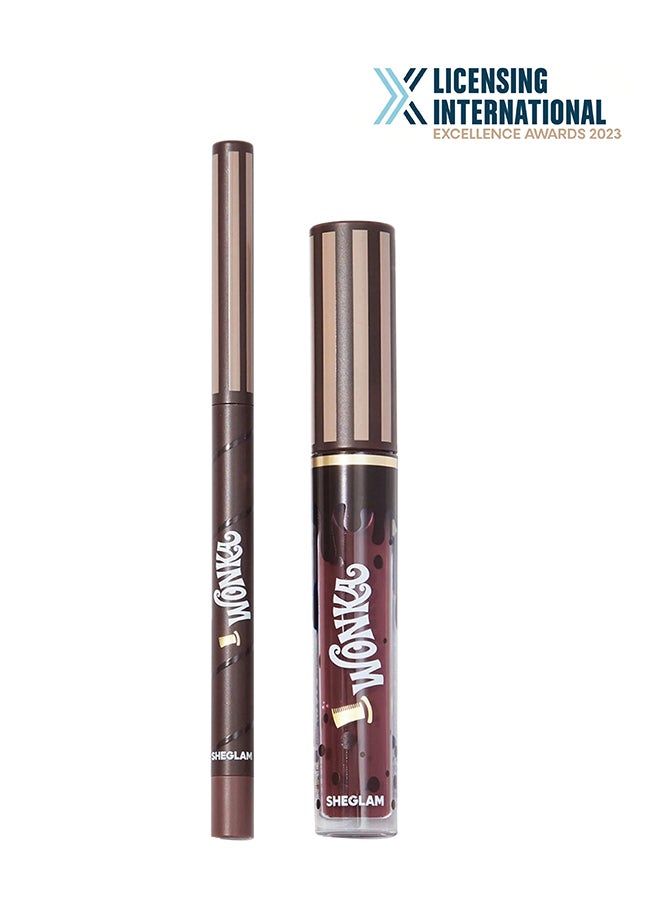 SHEGLAM Willy Wonka Cocoa Kiss Lip Duo-Hot Fudge - Image 1