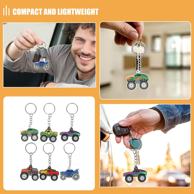 12pcs Cute Off Road Vehicle Keychain Kawaii Mini Car Key Cartoon Keychain Accessories For Backpack Chains For Car Keys - Image 4