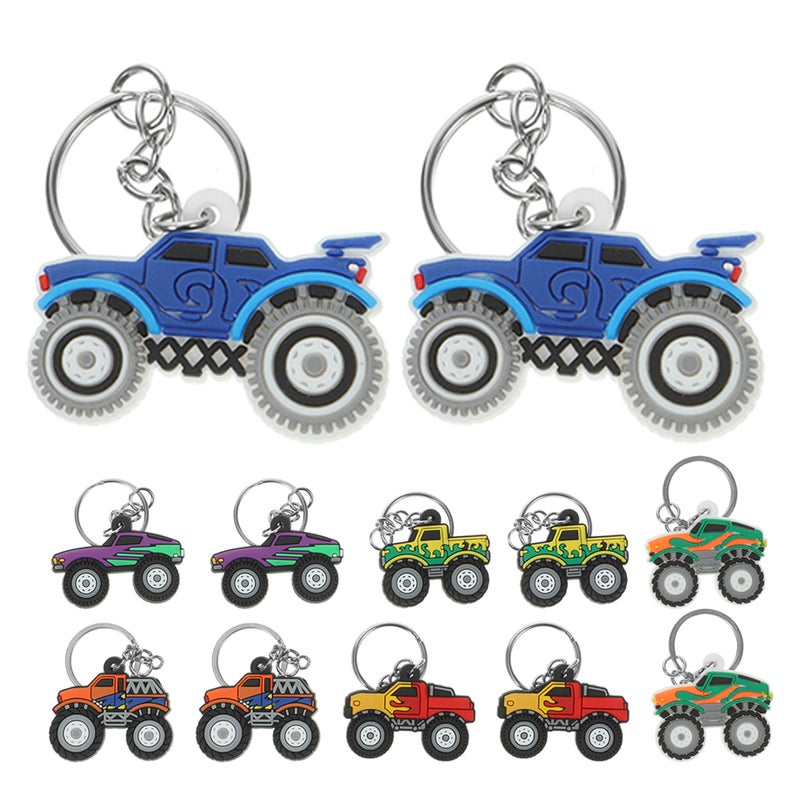 12pcs Cute Off Road Vehicle Keychain Kawaii Mini Car Key Cartoon Keychain Accessories For Backpack Chains For Car Keys - Image 1