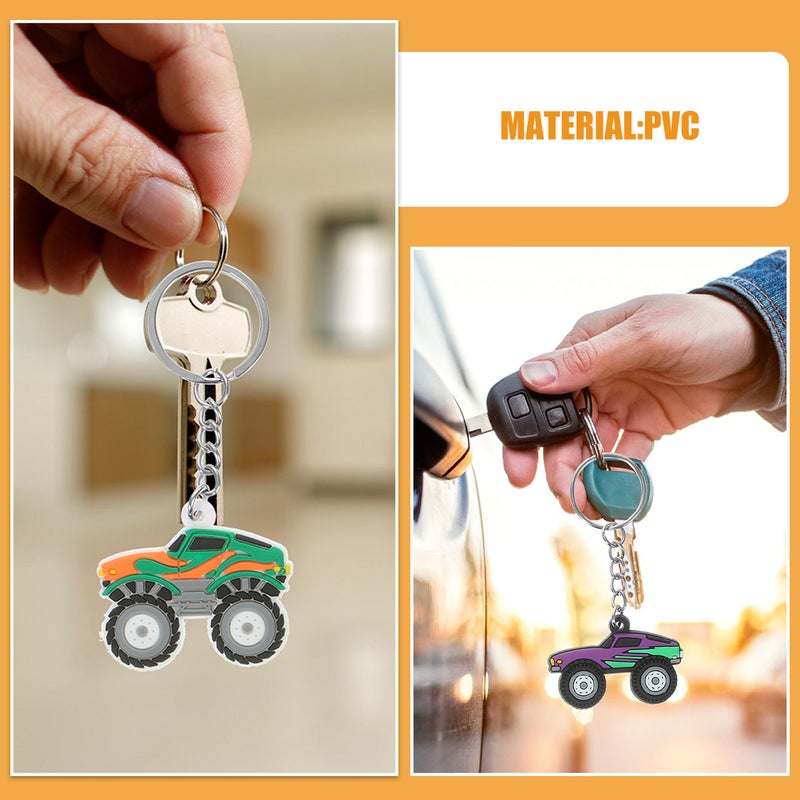 12pcs Cute Off Road Vehicle Keychain Kawaii Mini Car Key Cartoon Keychain Accessories For Backpack Chains For Car Keys - Image 3