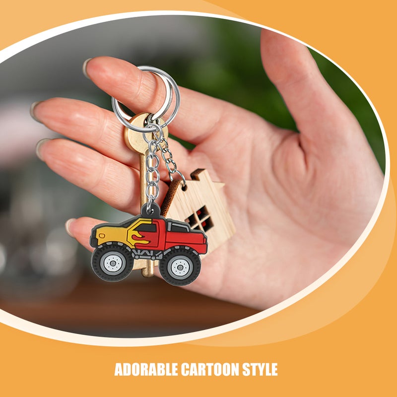 12pcs Cute Off Road Vehicle Keychain Kawaii Mini Car Key Cartoon Keychain Accessories For Backpack Chains For Car Keys - Image 2
