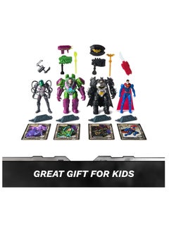 DC DC Metal Force Team Up Brainiac And Lex Luthor VS Batman And Superman Action Figures  - Image 2