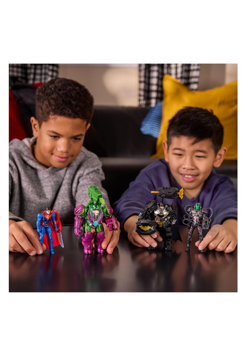 DC DC Metal Force Team Up Brainiac And Lex Luthor VS Batman And Superman Action Figures  - Image 4