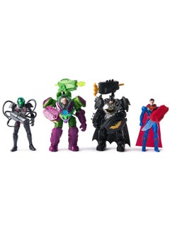 DC DC Metal Force Team Up Brainiac And Lex Luthor VS Batman And Superman Action Figures  - Image 1