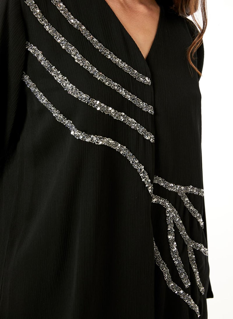 MOiSTREET Black Zoom Top and Pants Set - Image 3