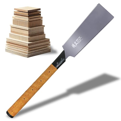 KAKURI Japanese Pull Saw 8.2" for Woodworking - Ryoba Double Edge Hand Saw for Rip & Crosscut - Non-Slip Cork Handle - Made in JAPAN - Image 1