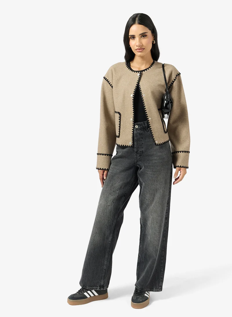 اونلي جاكيت صدفي أساسي