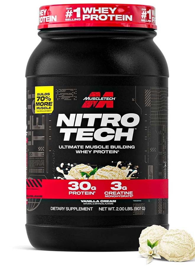 Nitro Tech Whey Protein Vanilla 2Lb