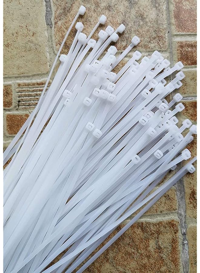 erorex Cable Ties Cable Management White Wire Zip Ties Nylon Cable Ties 200Mm Pack Of 100 - Image 4