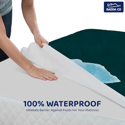 GADDA CO Cotton Mattress Protector | Waterproof, Ultra Soft & Breathable Fitted Bed Cover | Hypoallergenic, 6x5 Feet (72x60 Inch), Peacock, Pack of 1 - Image 5