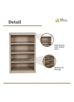 RIGID Steel Shoe rack without Door Beige 90x60x40cm  - Image 3