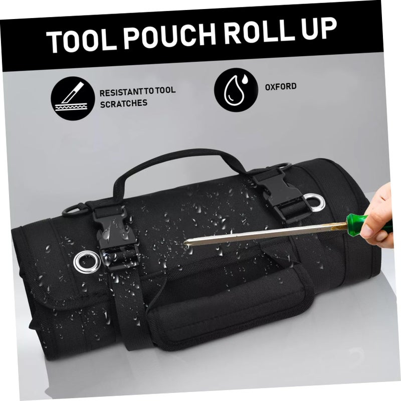 Large Portable Roll Tool Bag For Mechanics And Electricians With Multiple Compartments Oxford Material - Image 4