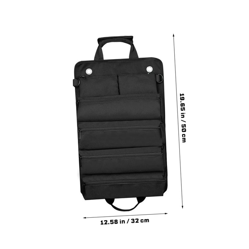 Large Portable Roll Tool Bag For Mechanics And Electricians With Multiple Compartments Oxford Material - Image 3