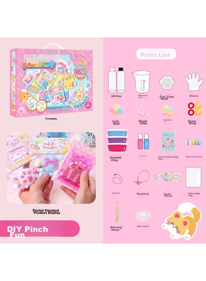 WEST Xixia Children's Toy, Claw Squeeze Toy, Diy Handmade Material Kit, Creative Silicone Non-toxic Birthday Gift For Girls - Image 3