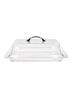 Trust Acrylic Cake Server With Lid Clear/Silver 40CM  - Image 2