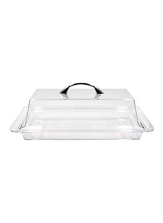 Acrylic Cake Server With Lid Clear/Silver 40CM - view 2