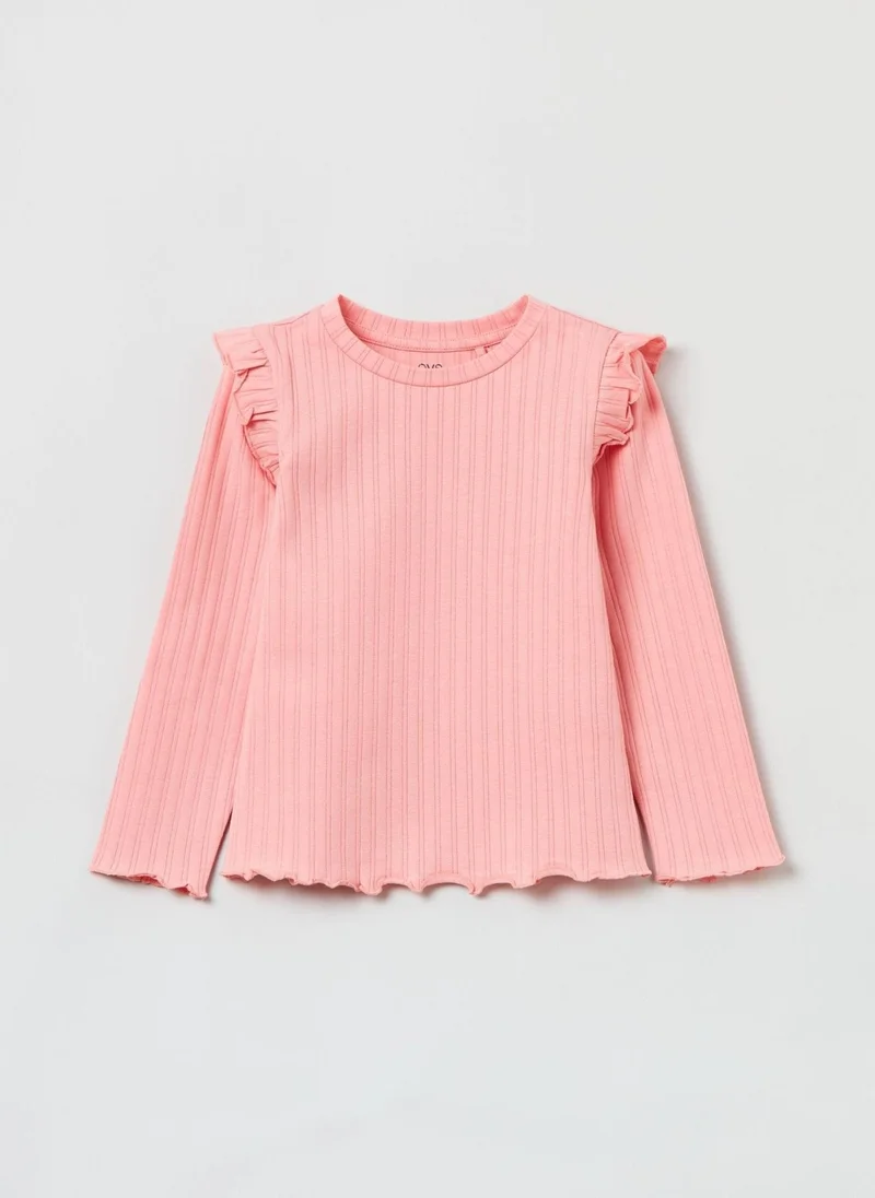او في اس OVS Long-sleeved T-shirt With Frills