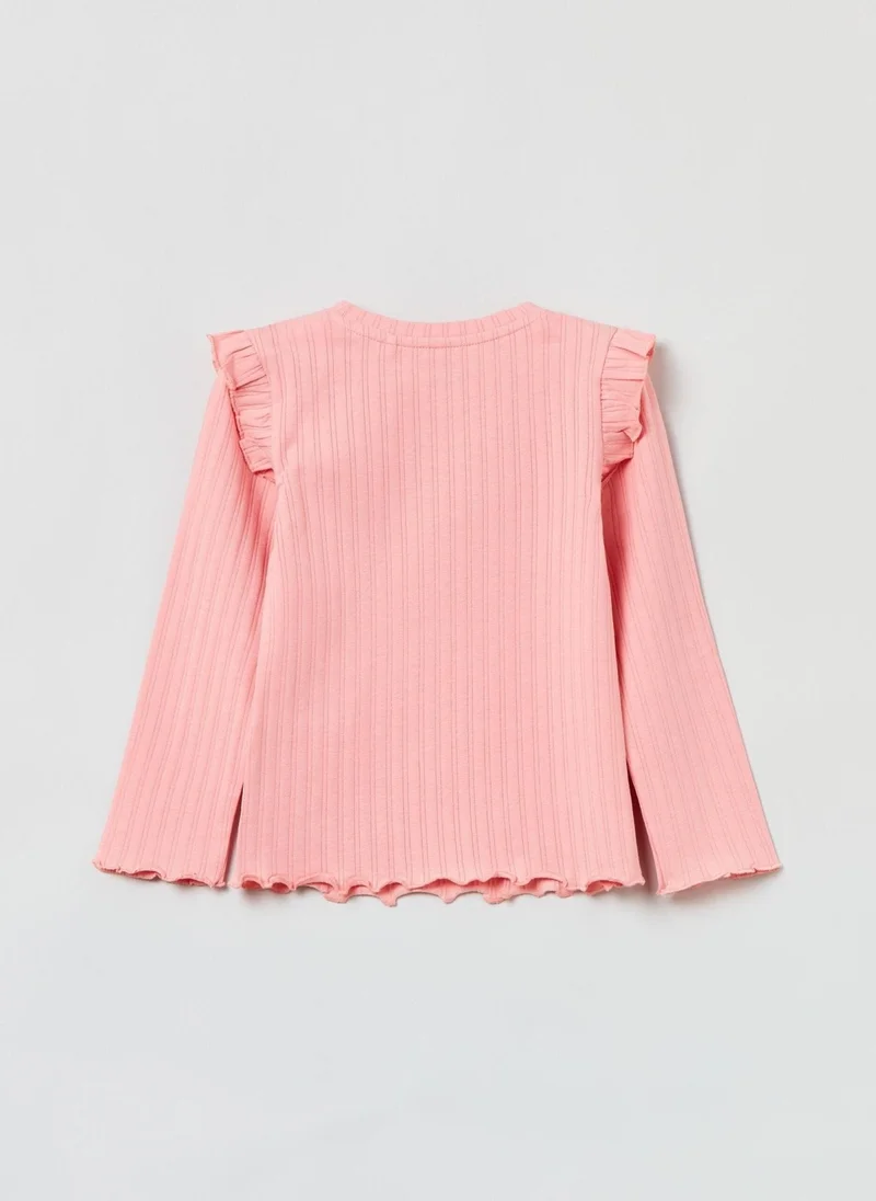 او في اس OVS Long-sleeved T-shirt With Frills