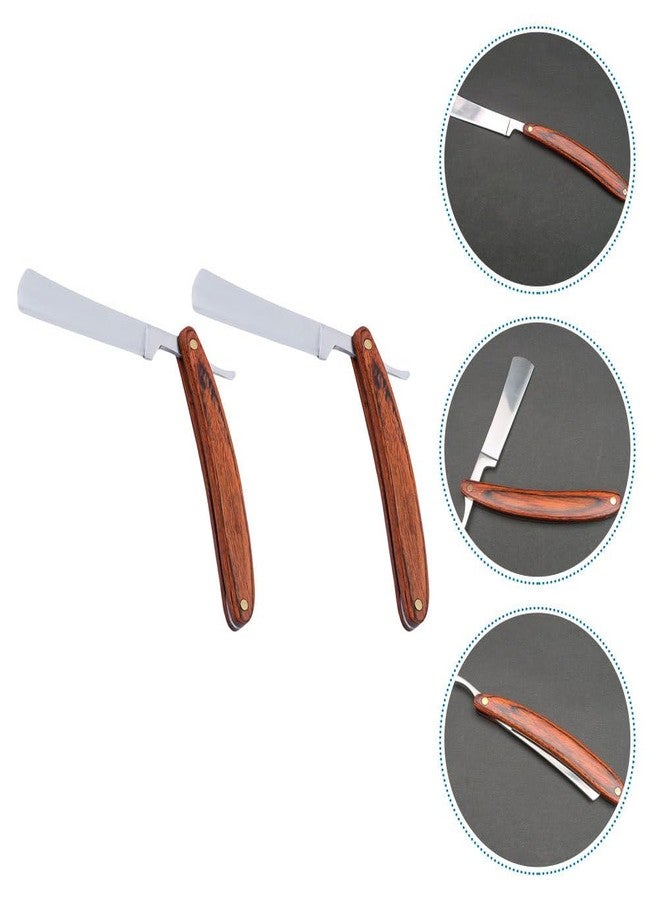 HEALLILY Colored Wood Razor - Ergonomic Stainless Steel Straight Razor for Men Vintage Folding Design Perfect for Shaving and Beard Grooming - Image 5