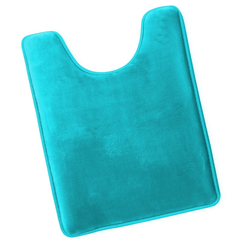 Clara Clark Bathroom Contour Rug  Ultra Soft Non Slip and Cozy  Velvet Memory Foam Toilet U-Shaped Bath Mat - Image 1
