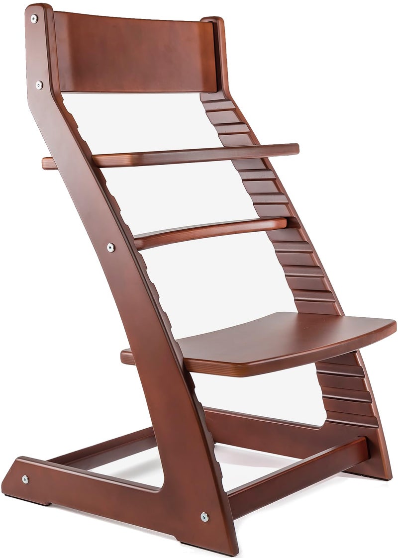 Fornel Wooden High Chair for Babies and Toddlers Easy Clean Adjustable High Chair for Eating Toddler HighChair for Dining Table Montessori Baby highchair from 3 Years to 200 Lb Grow with Child