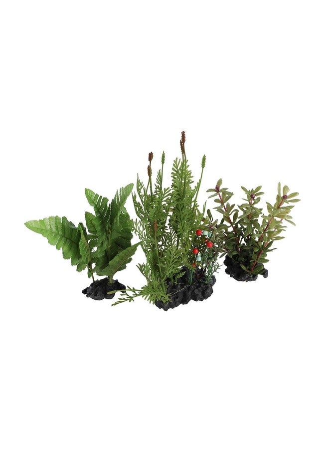 CNZ® 3 Pcs Assorted Lifelike Green Aquarium Plastic Plant Decoration - Image 2