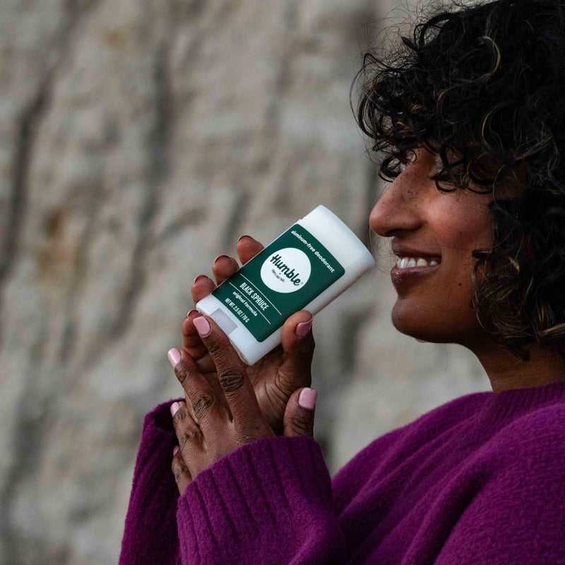HUMBLE SIMPLE AND TRUE. HUMBLE BRANDS Original Formula Aluminum-free Deodorant. Long Lasting Odor Control with Baking Soda and Essential Oils, Black Spruce, Full & Travel Pack - Image 2