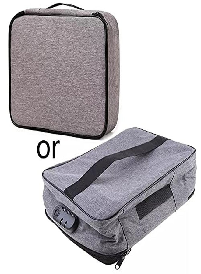 FASHOLIC Polyester Document Bag Waterproof 2-Layer Portfolio Storage Bag With Password Lock, A4 Letter Size Portable Document Organizer - Image 5
